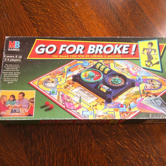 Go for Broke Board Game MB Games Vintage 1993 Family Kid's Stock Market Losing $ - Picture 10 of 16